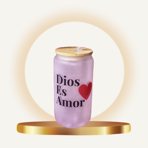 Dios Es Amor Glass Cup