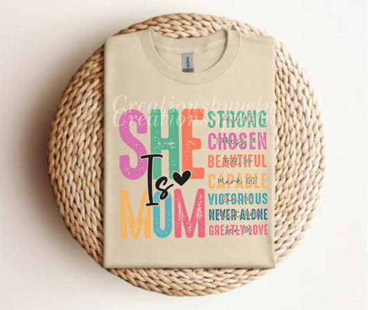 She Is MoM Adult T-Shirt
